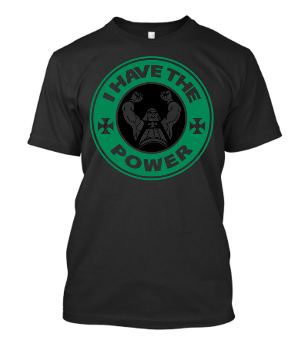 He Man I Have The Power Motif With Raised Fists T-Shirt