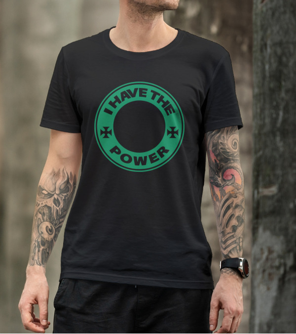 He Man I Have The Power Motif With Raised Fists T-Shirt