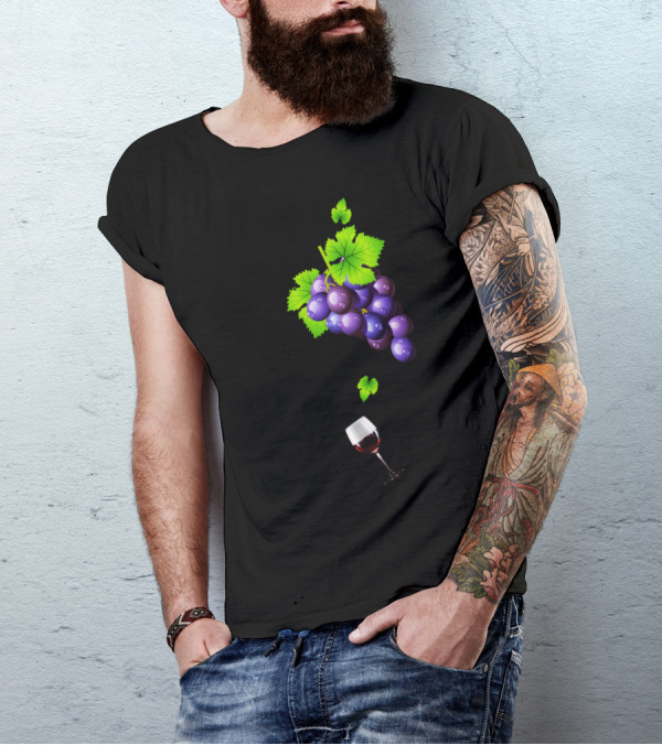 Wisely Ingesting Nutrition Everyday Cheers Wine Made From Grapes Powerful Antioxidants T-Shirt