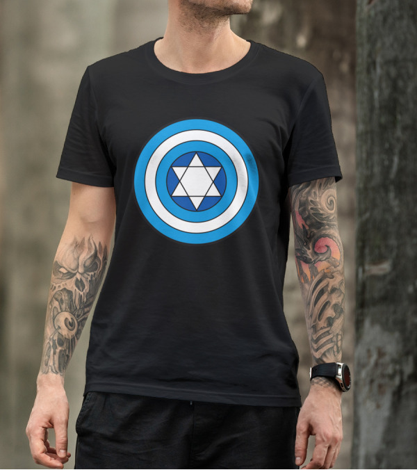 Hero Holidays Hanukkah Star Captain Shield T-Shirt