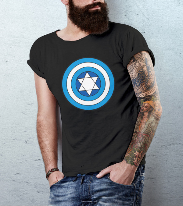 Hero Holidays Hanukkah Star Captain Shield T-Shirt