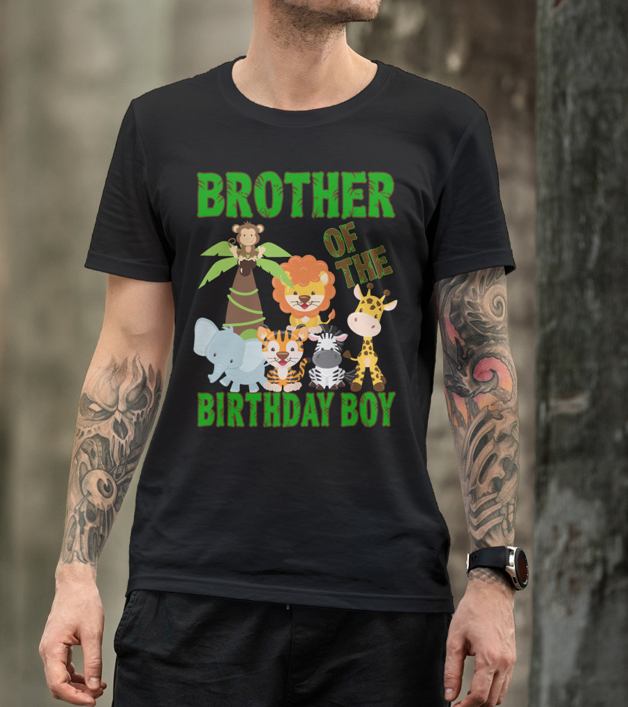 BROTHER OF THE BIRTHDAY BOY Jungle Animals T-Shirt