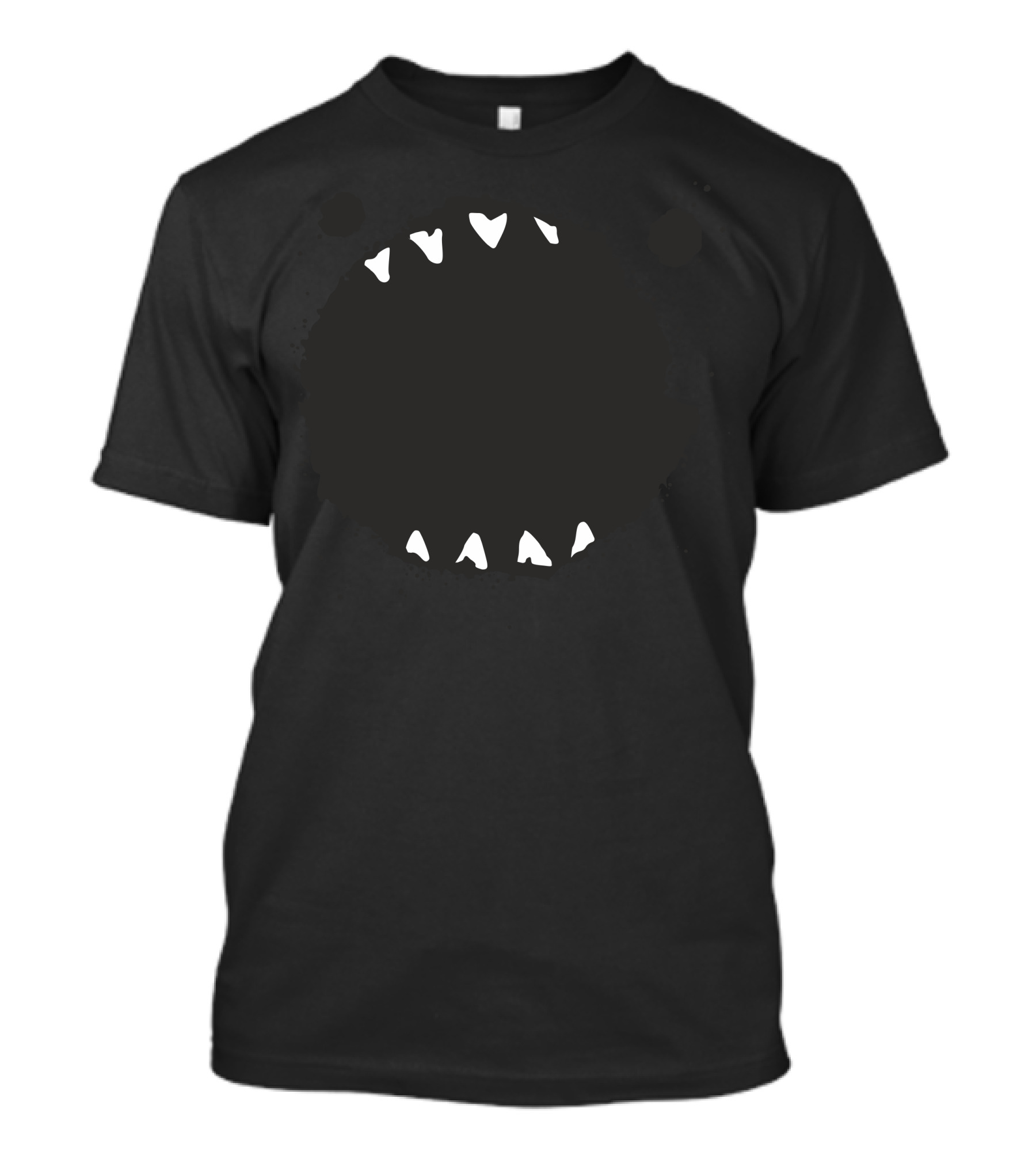Mouth Monster Horror Fang Circle T-Shirt