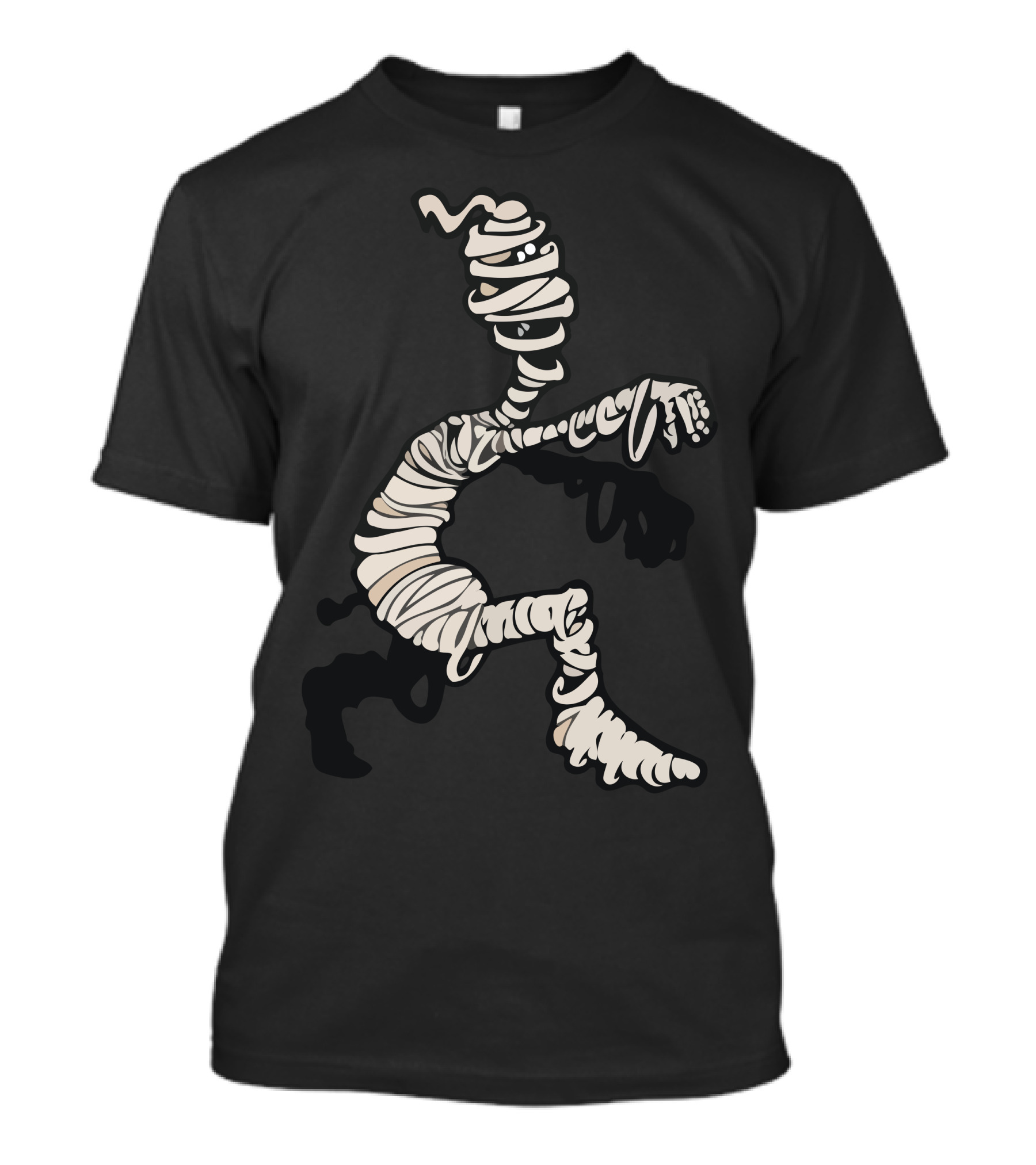 Mummy Run Wrapped Figure Running T-Shirt