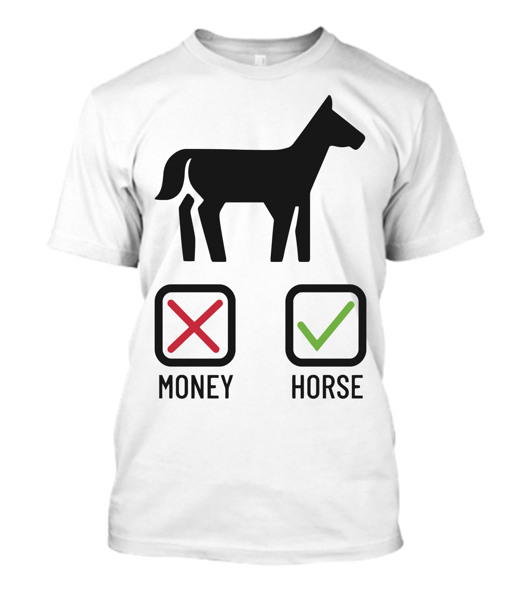 No Money X Check Horse T-Shirt