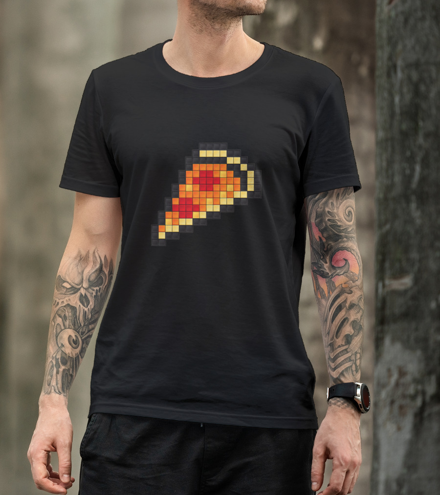Pixel Art Pizza Slice Retro 8-Bit T-Shirt