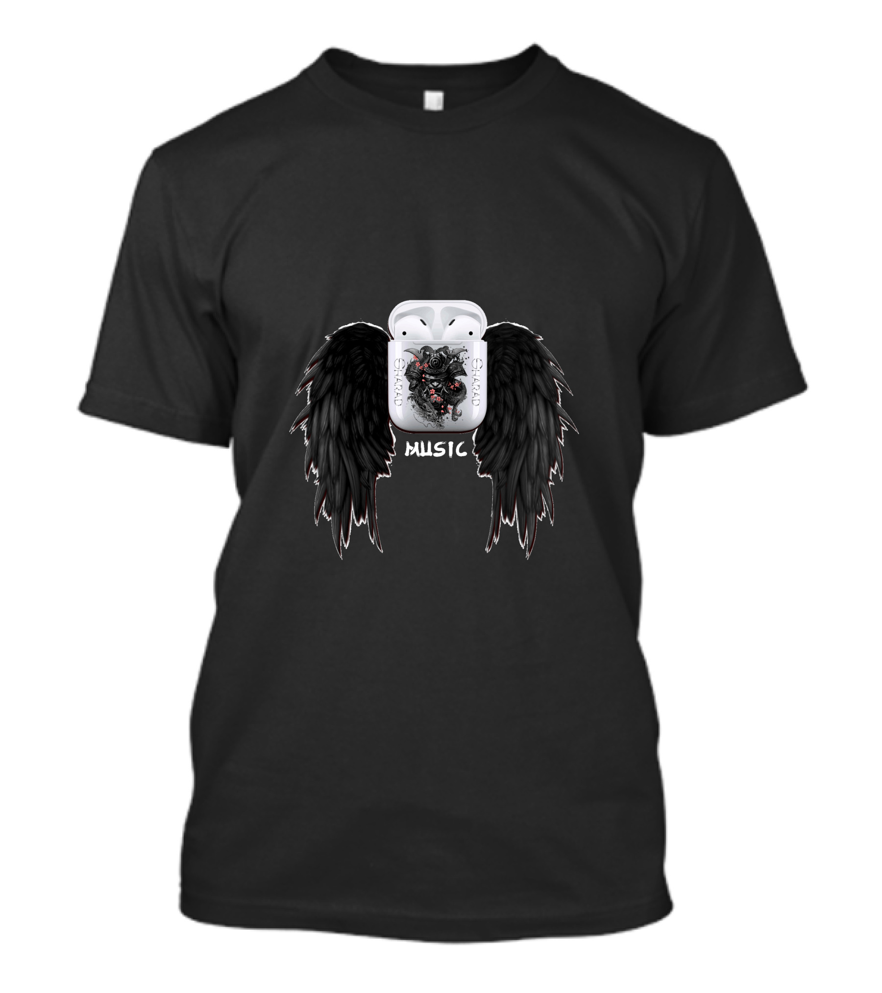 Sharad Singh Angelic Music AirPods Winged T-Shirt