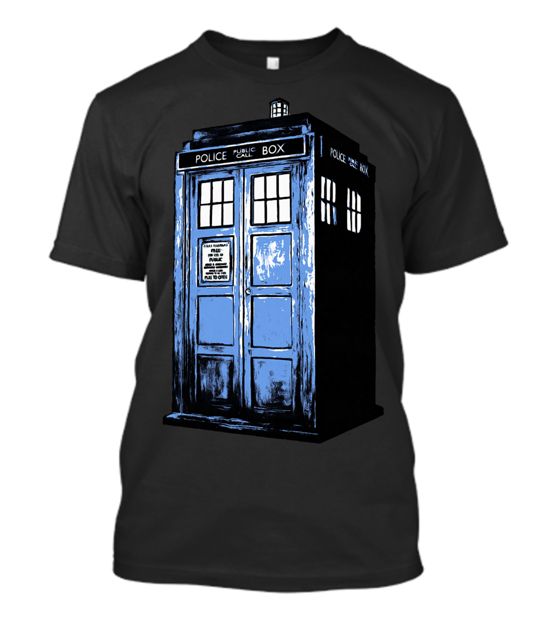 Tenth Doctor TARDIS Police Public Call Box Doctor Who TARDIS T-Shirt