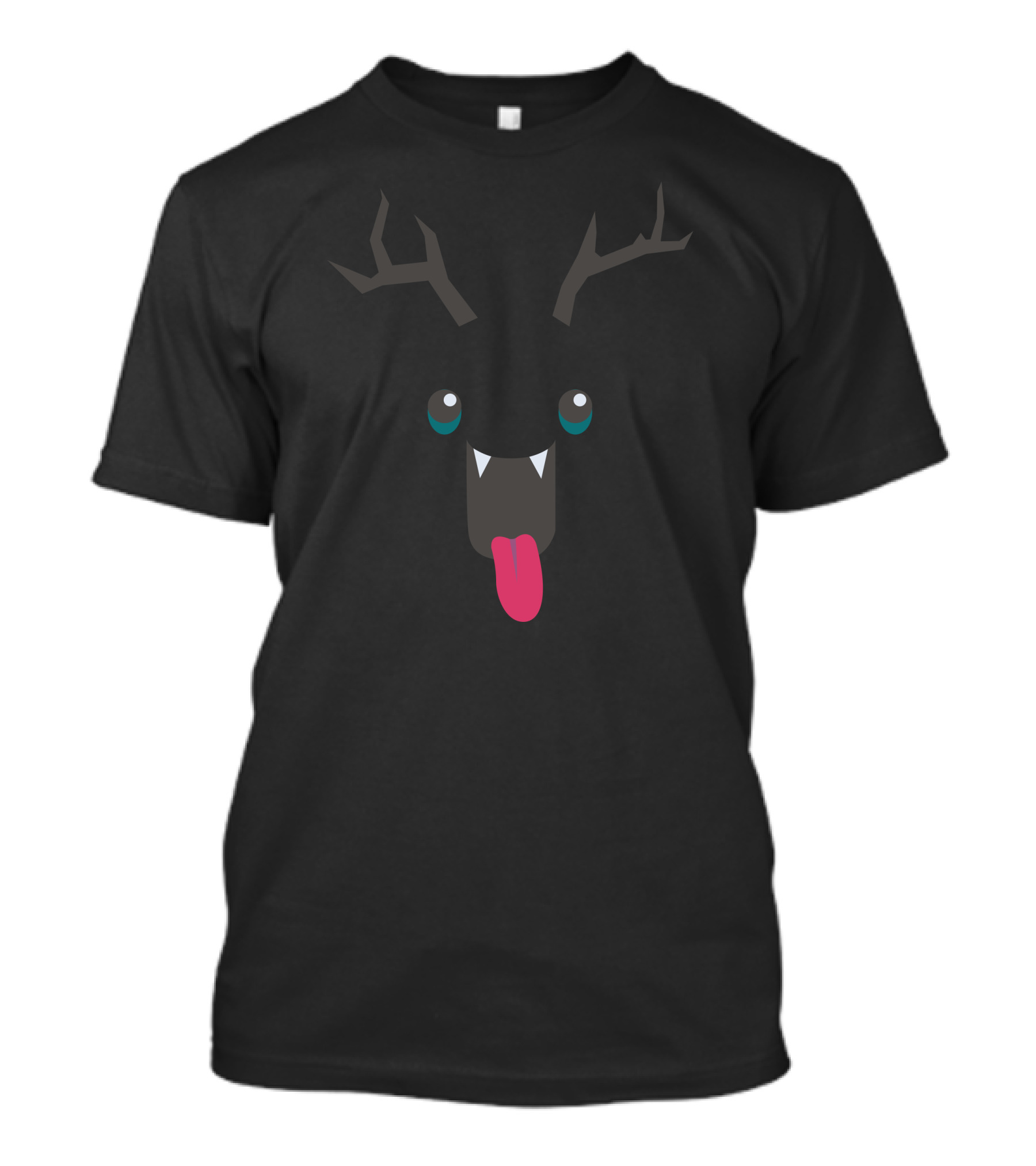 Wolpintinger Antlers With Cute Monster Face And Tongue Out T-Shirt