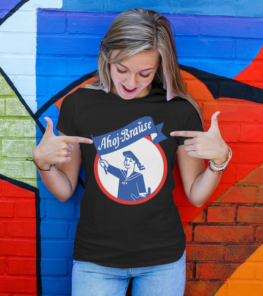 Ahoj-Brause Sailor Holding Flag Iconic Sweet Drink T-Shirt