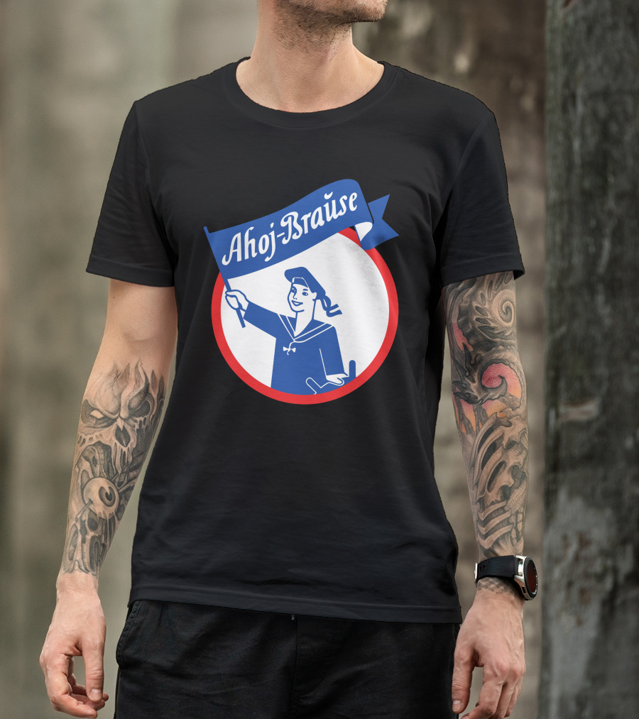 Ahoj-Brause Sailor Holding Flag Iconic Sweet Drink T-Shirt