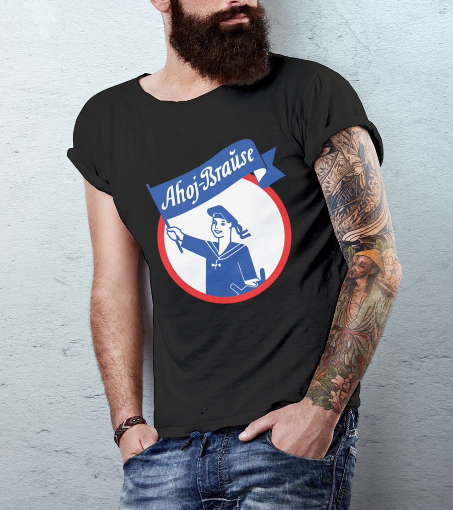 Ahoj-Brause Sailor Holding Flag Iconic Sweet Drink T-Shirt