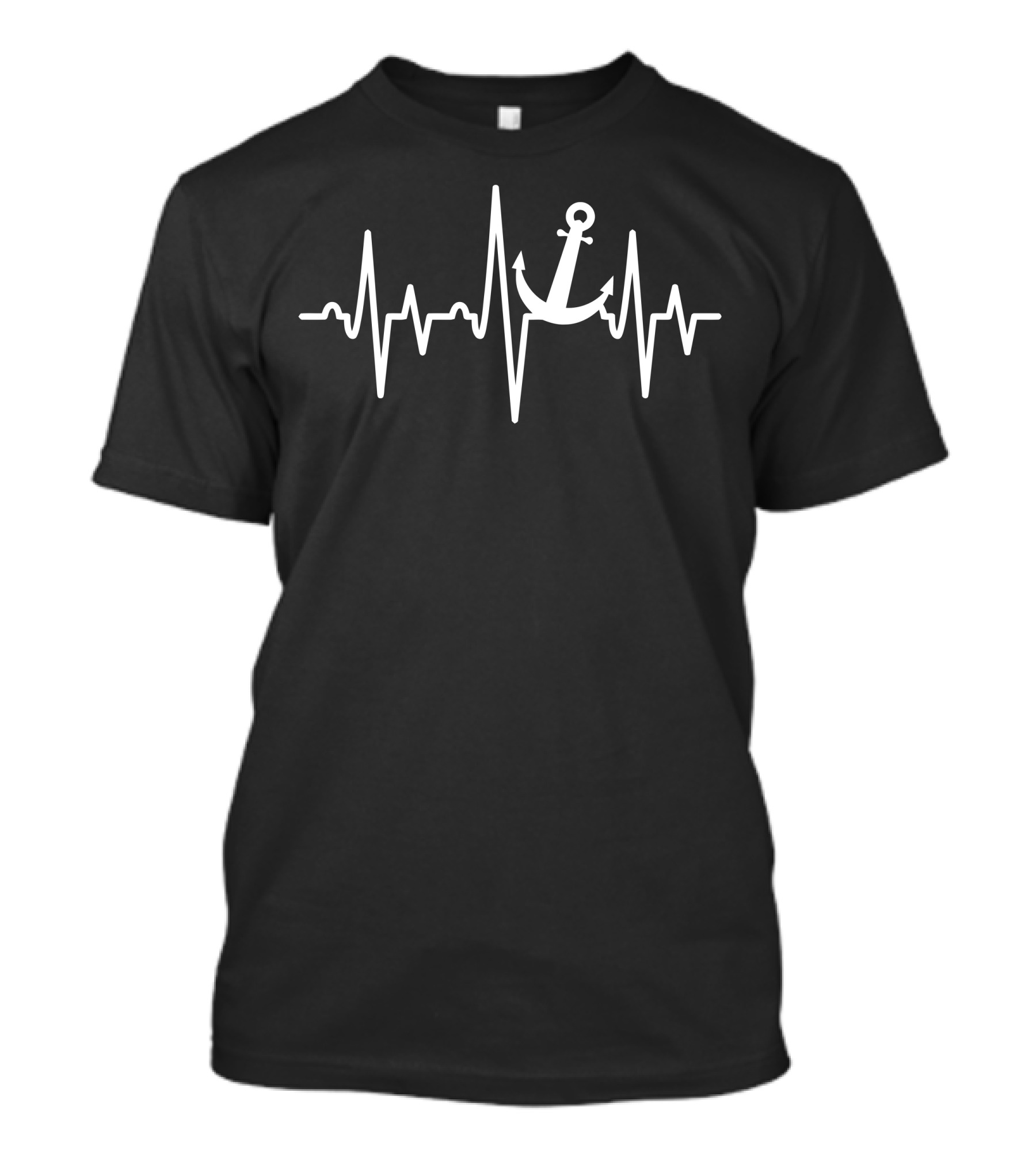 Heartbeat Anchor Nautical Pulse T-Shirt