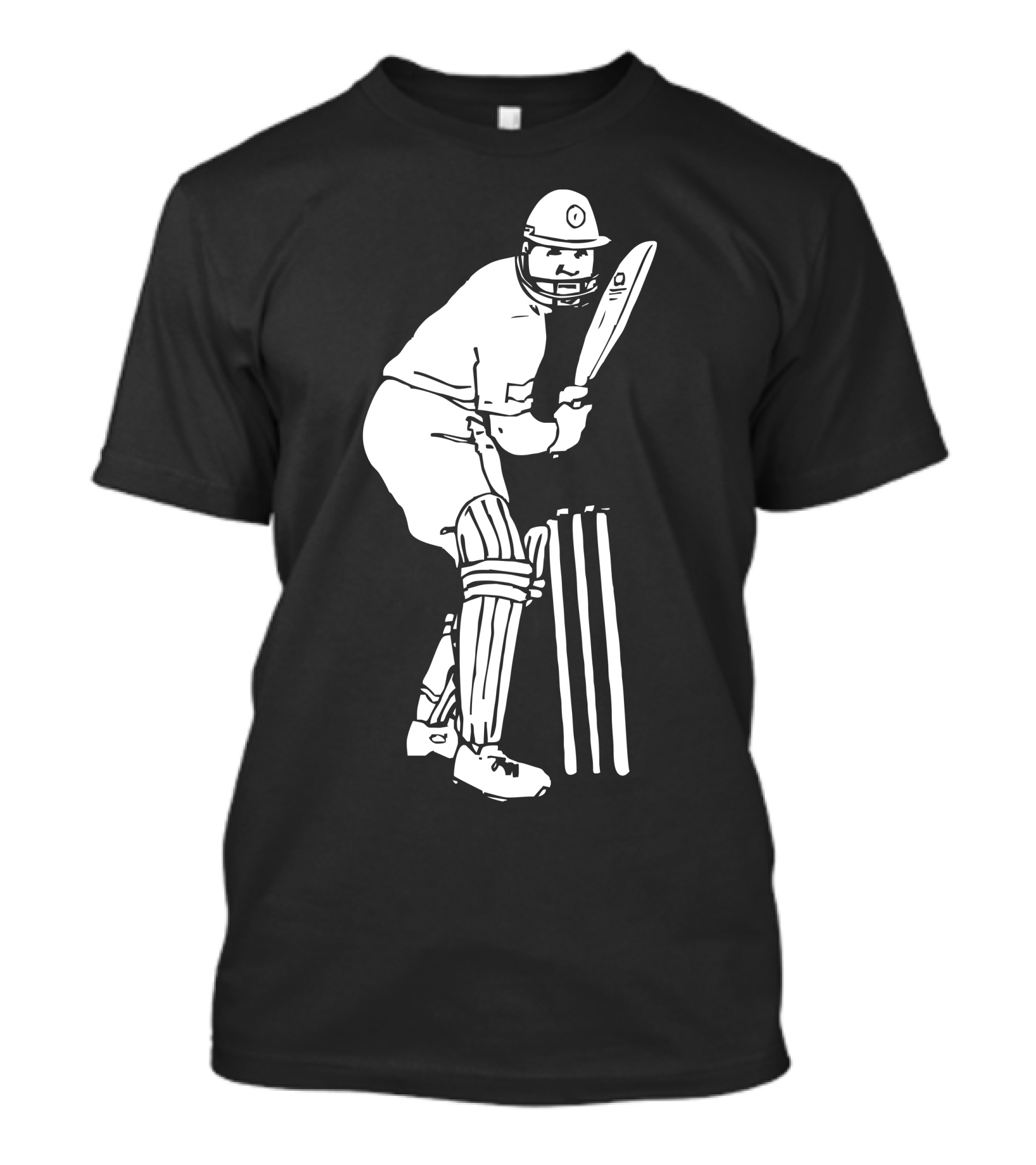 Ashe Sport Cricket Player Batting Pose T-Shirt