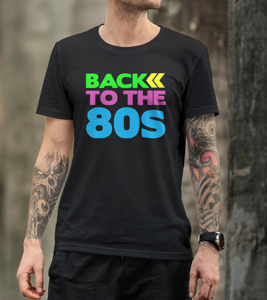BACK TO THE 80S Retro Neon Bold Colors T-Shirt
