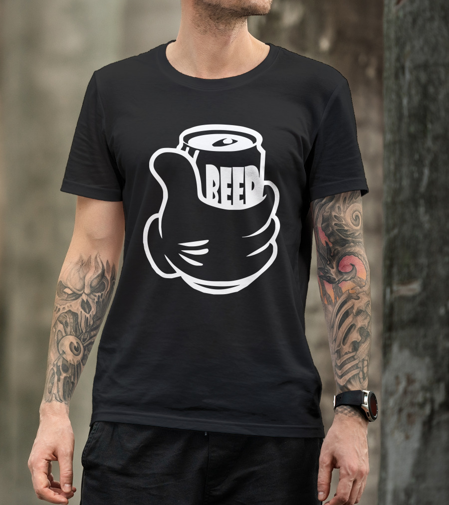 Beer In Hand Drunk Alcohol Can Holder T-Shirt