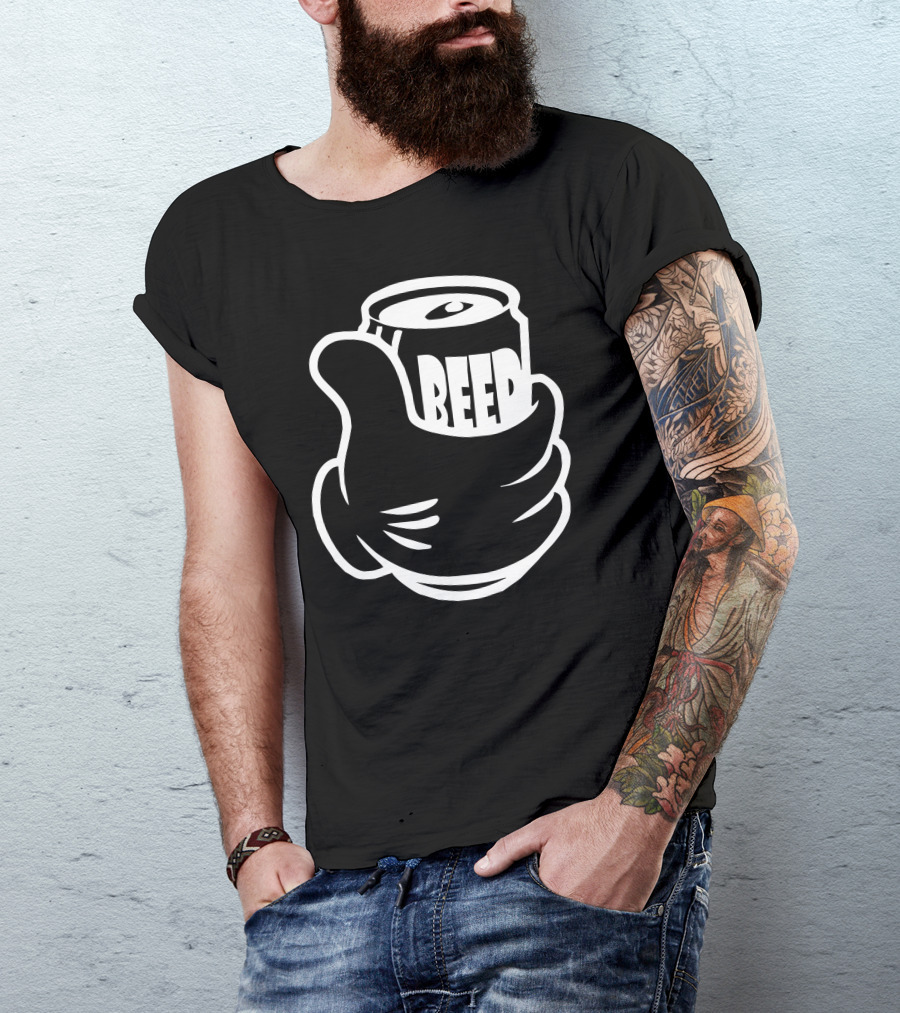 Beer In Hand Drunk Alcohol Can Holder T-Shirt