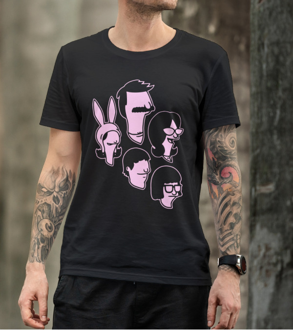 Belcher Family Illustration Bob's Burgers Characters T-Shirt