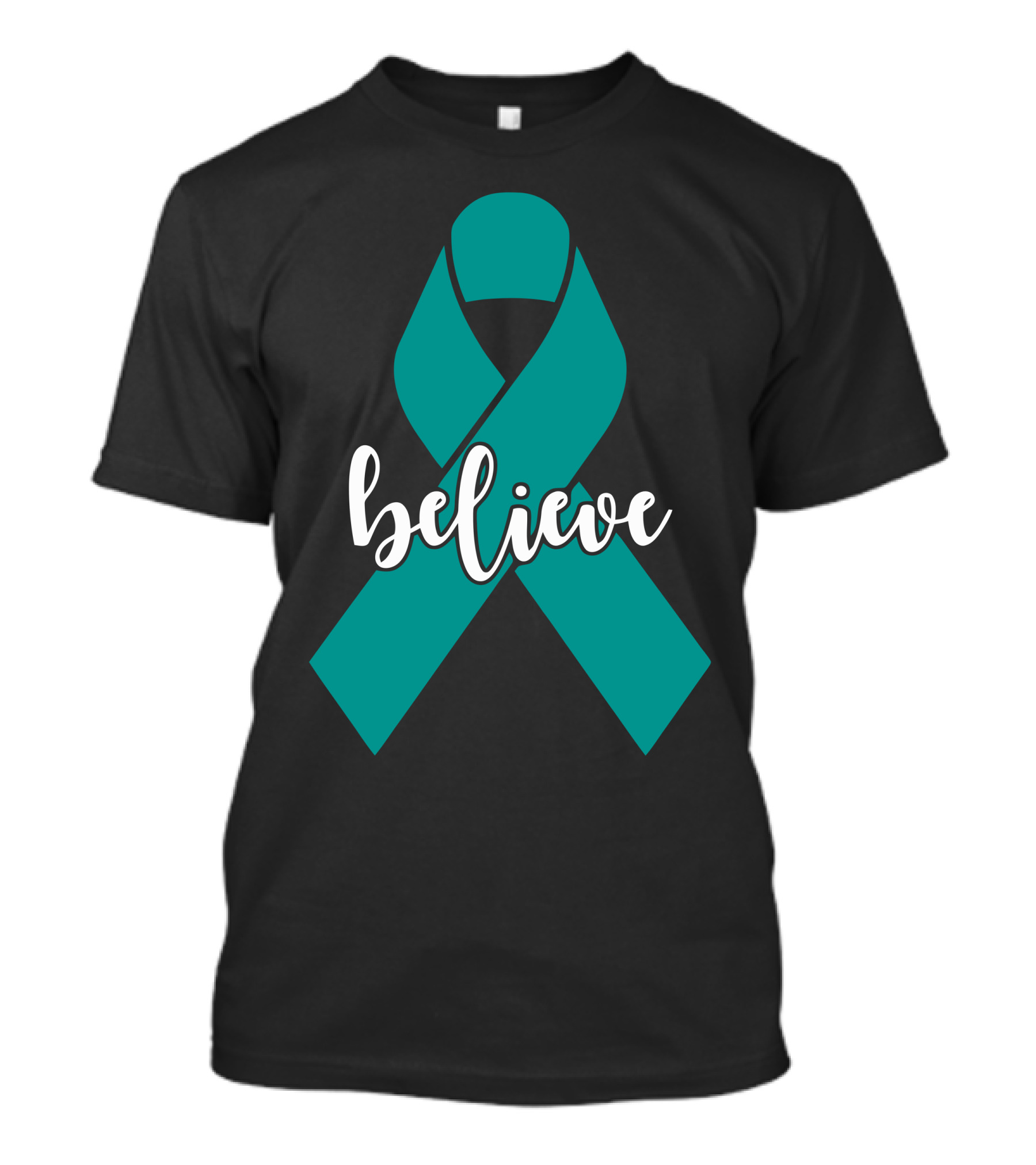Believe Teal Ribbon Awareness T-Shirt
