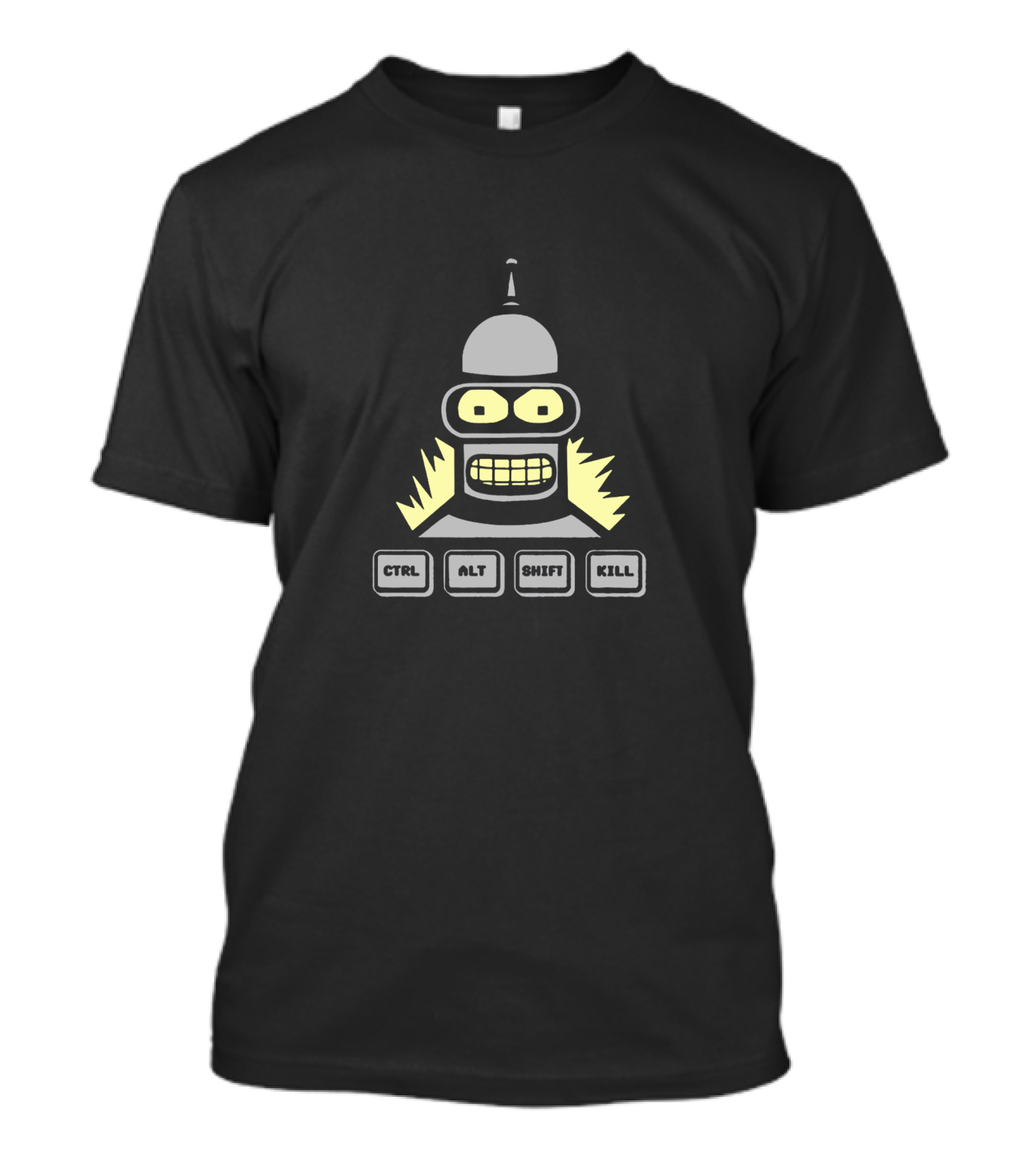 CTRL ALT SHIFT KILL Bender Kills Humans T-Shirt