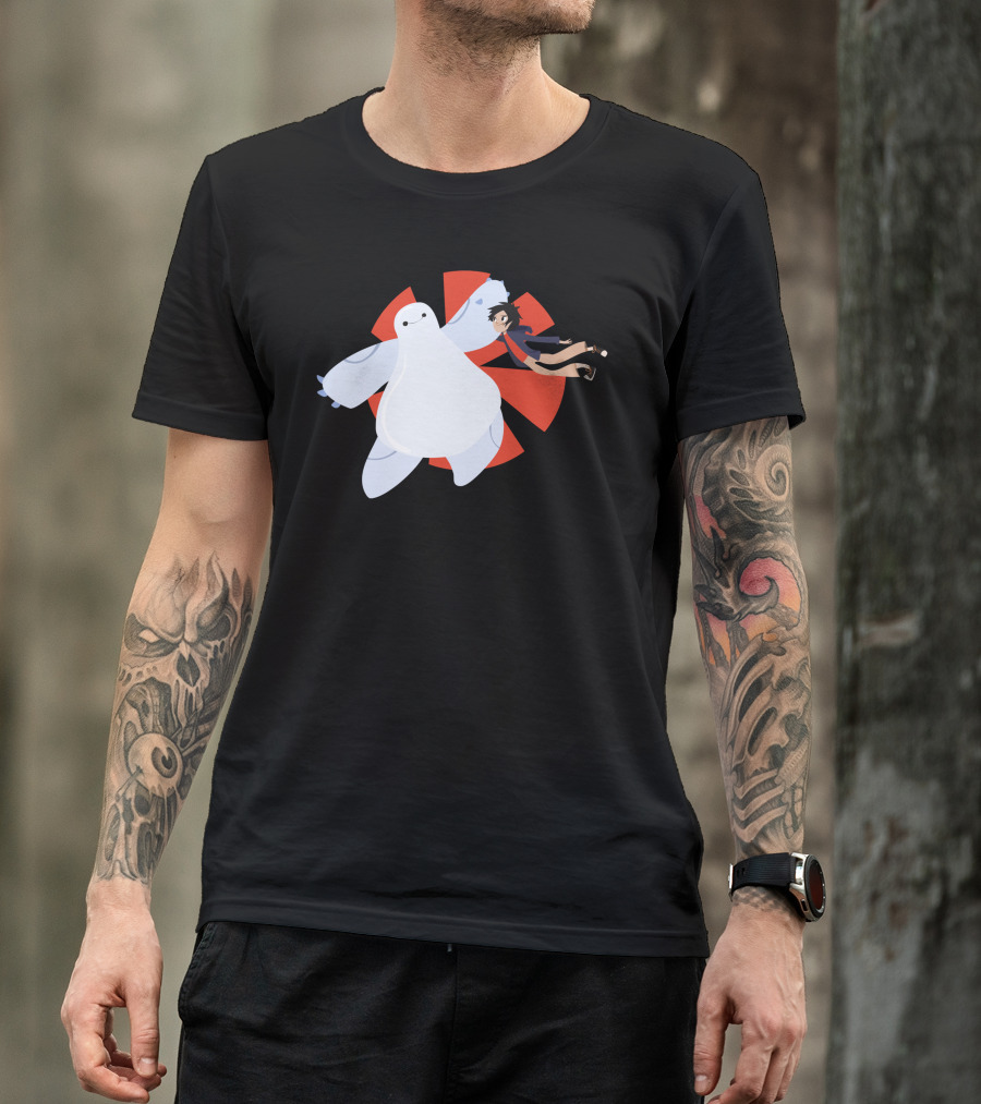 Big Hero 6 Baymax And Hiro Hamada By Lobatalobos T-Shirt