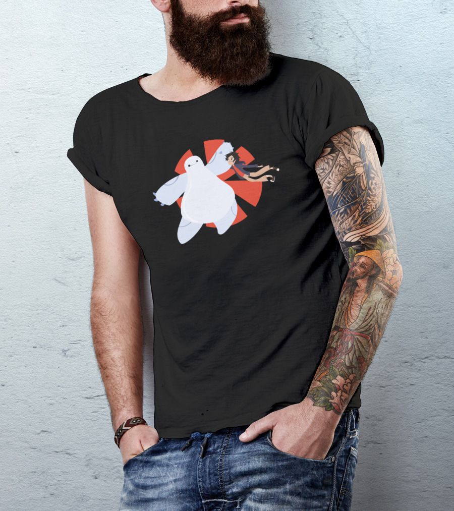 Big Hero 6 Baymax And Hiro Hamada By Lobatalobos T-Shirt