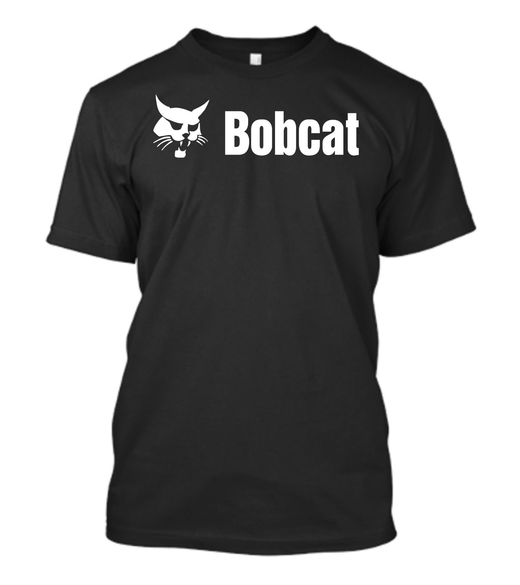 Bobcat Logo Icon With Minimalist Cat T-Shirt