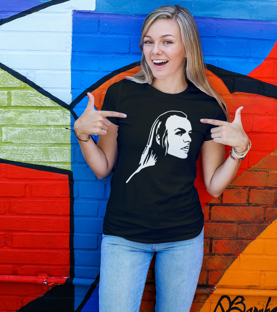 Brian Eno Minimalist Black And White Profile T-Shirt