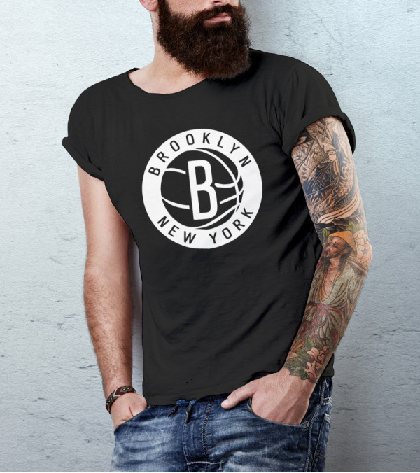 Brooklyn New York B Basketball Emblem T-Shirt