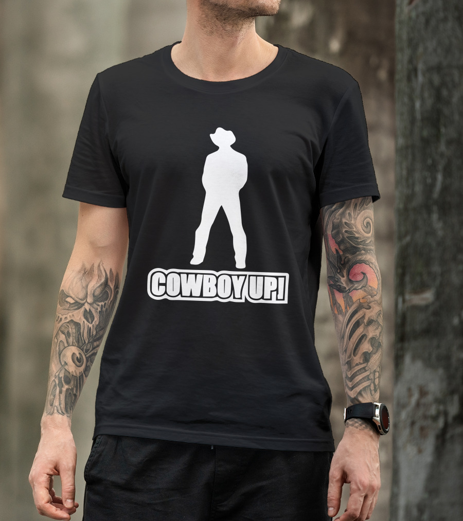 COWBOY UP Silhouette Stetson Hat Western T-Shirt