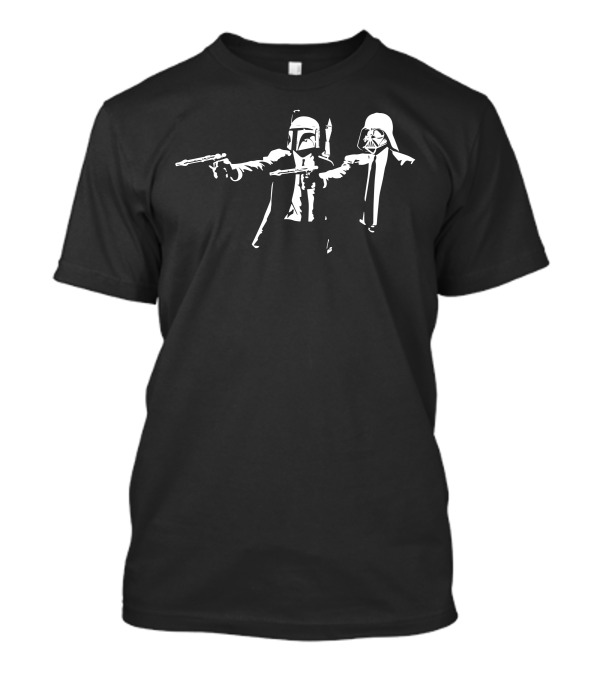 Darth Vader Boba Fett Fiction Crossover Scene T-Shirt