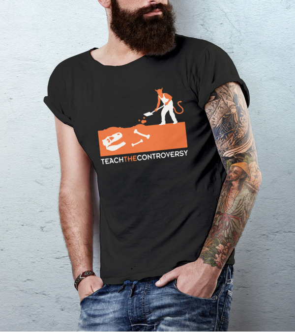 Teach The Controversy Devil Burying Dinosaur Bones T-Shirt