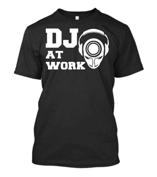 DJ At Work Headphones Alien Face T-Shirt