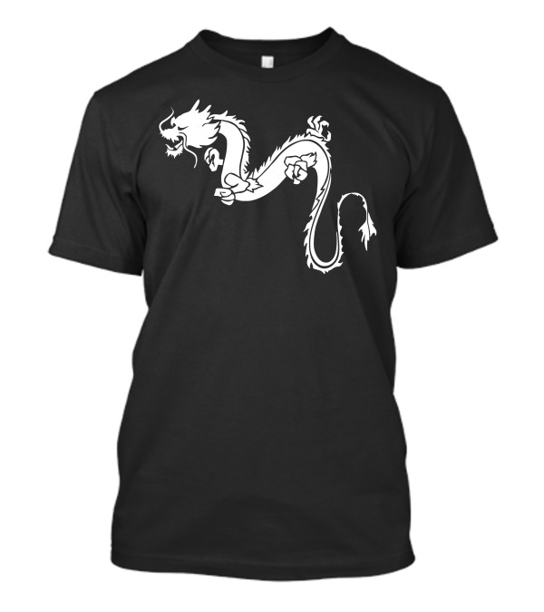 Dragon Stencils White Chinese Dragon T-Shirt