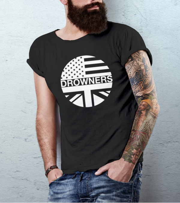 Drowners USA UK Flag Circle T-Shirt