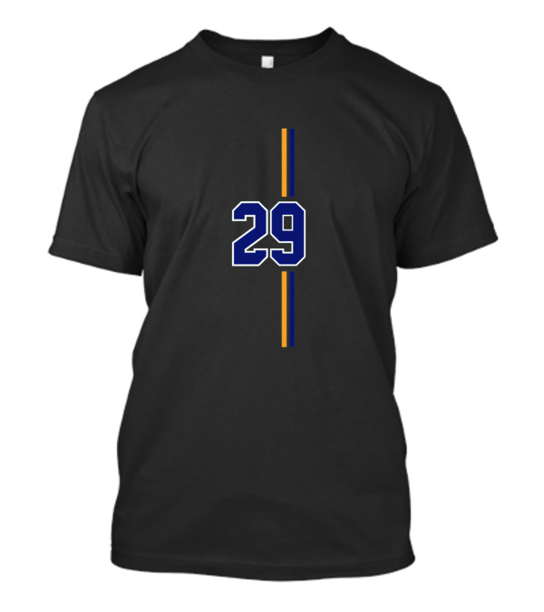 Fernando Alonso Indy Car 500 Number 29 Blue And Yellow Stripe T-Shirt
