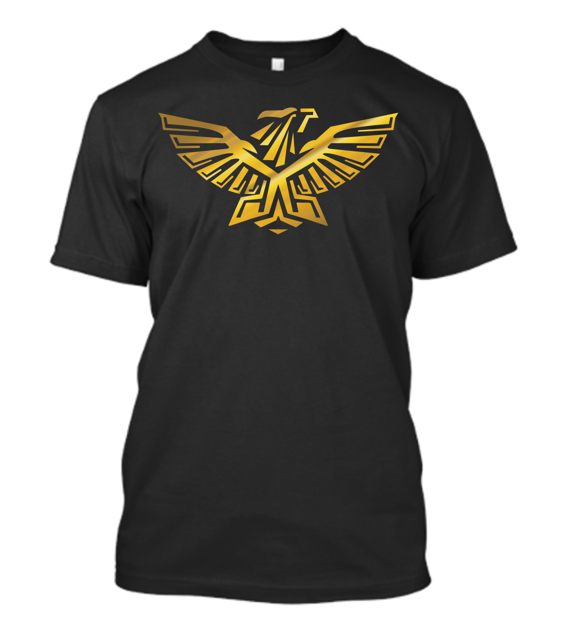 Golden Eagle Geometric Emblem T-Shirt