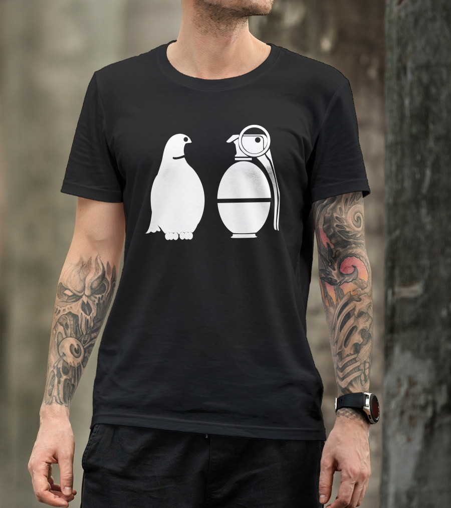 Granade Dove And Grenade Dual White Silhouettes T-Shirt