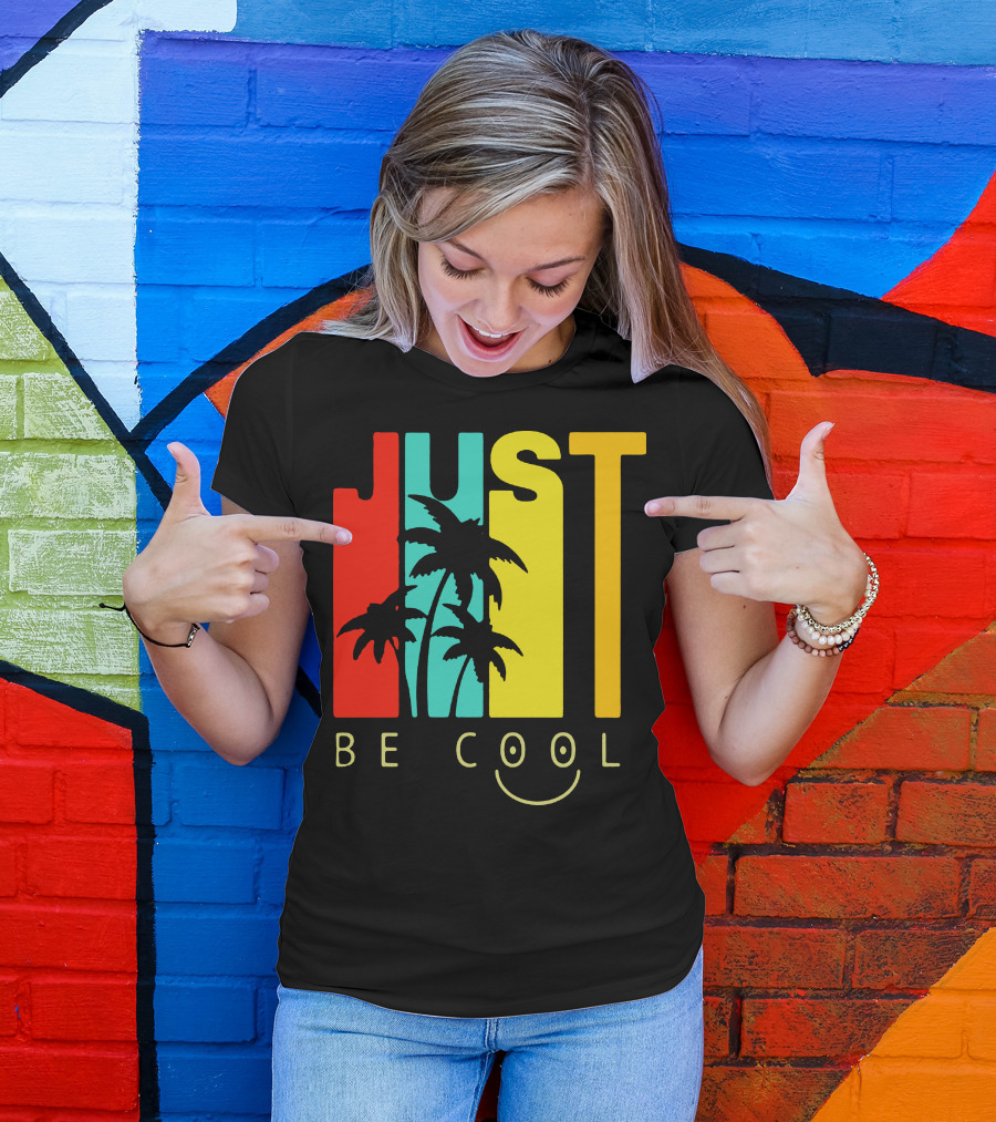 Hawaiian Just Be Cool Palm Trees T-Shirt