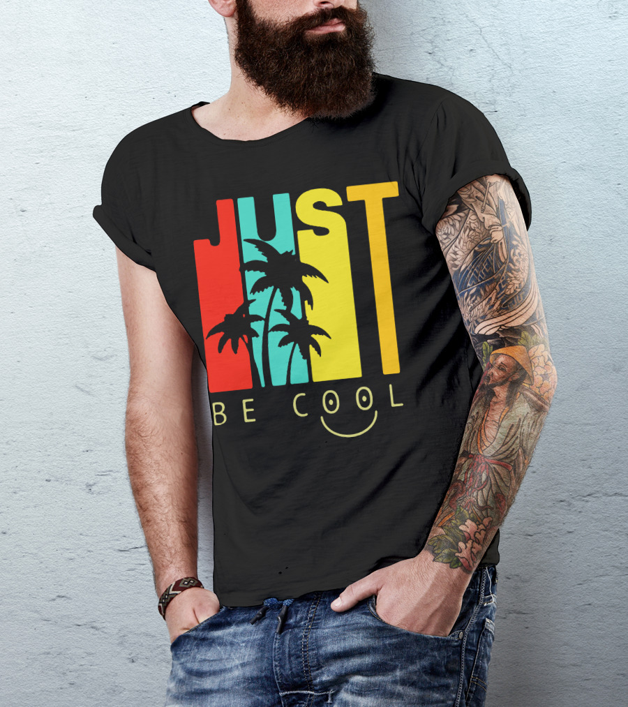 Hawaiian Just Be Cool Palm Trees T-Shirt
