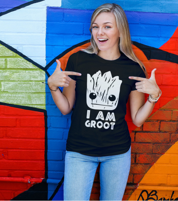 I Am Groot Face Guardians Of The Galaxy T-Shirt
