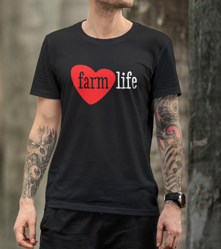 Farm Life Heart T-Shirt