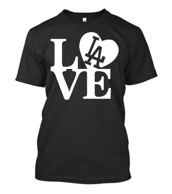 LOVE LA Dodgers Logo Heart T-Shirt