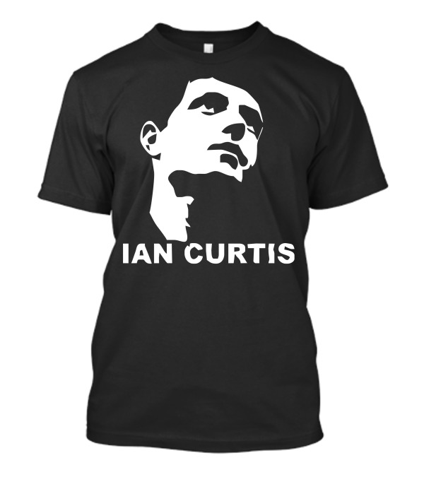 Ian Curtis Black And White Stencil T-Shirt