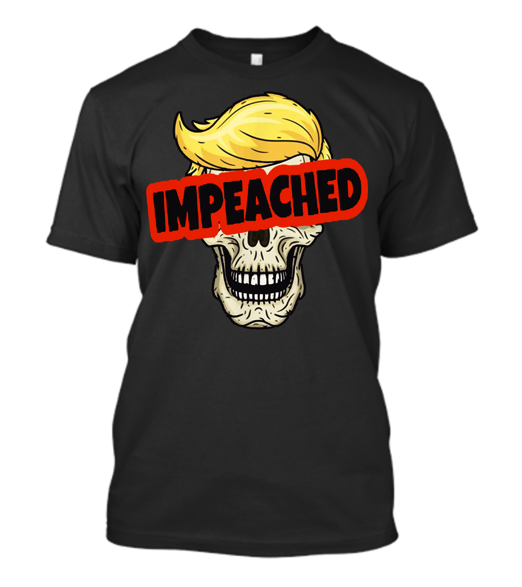 Impeached Trump Skull With Blonde Hair T-Shirt