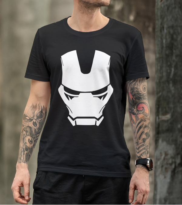 Ironman Mask Head Marvel Superhero T-Shirt