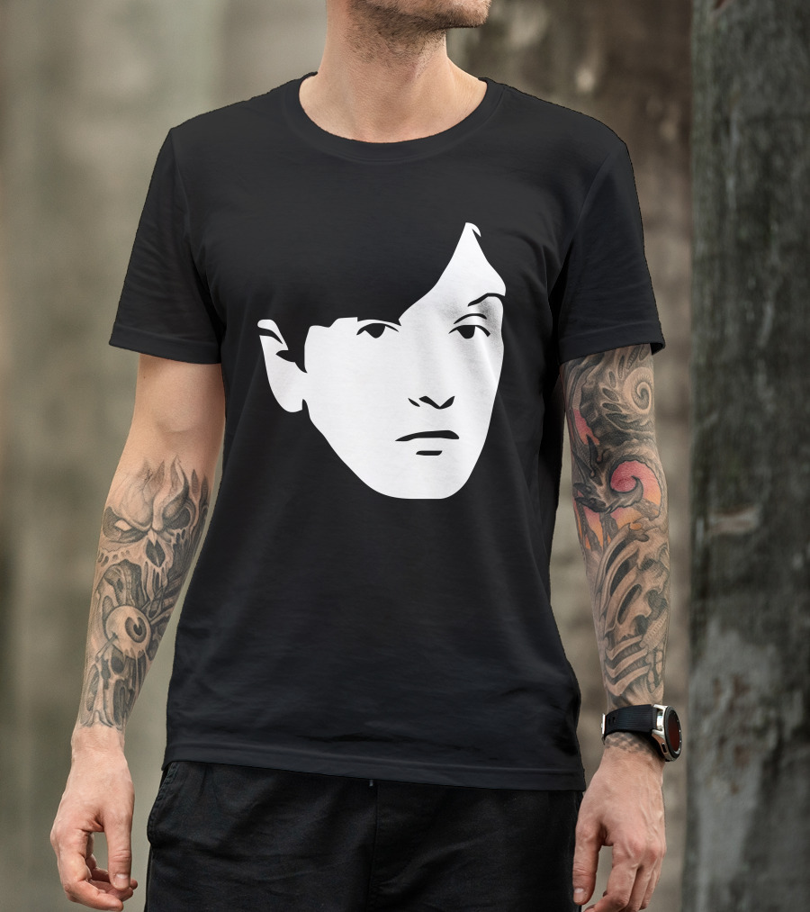 Jarvis Cocker Monochrome Minimalist Face T-Shirt