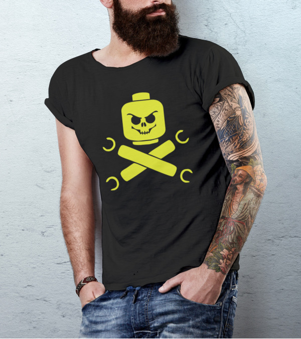 Lego Skull And Crossbones Minifigure Head With Arms T-Shirt