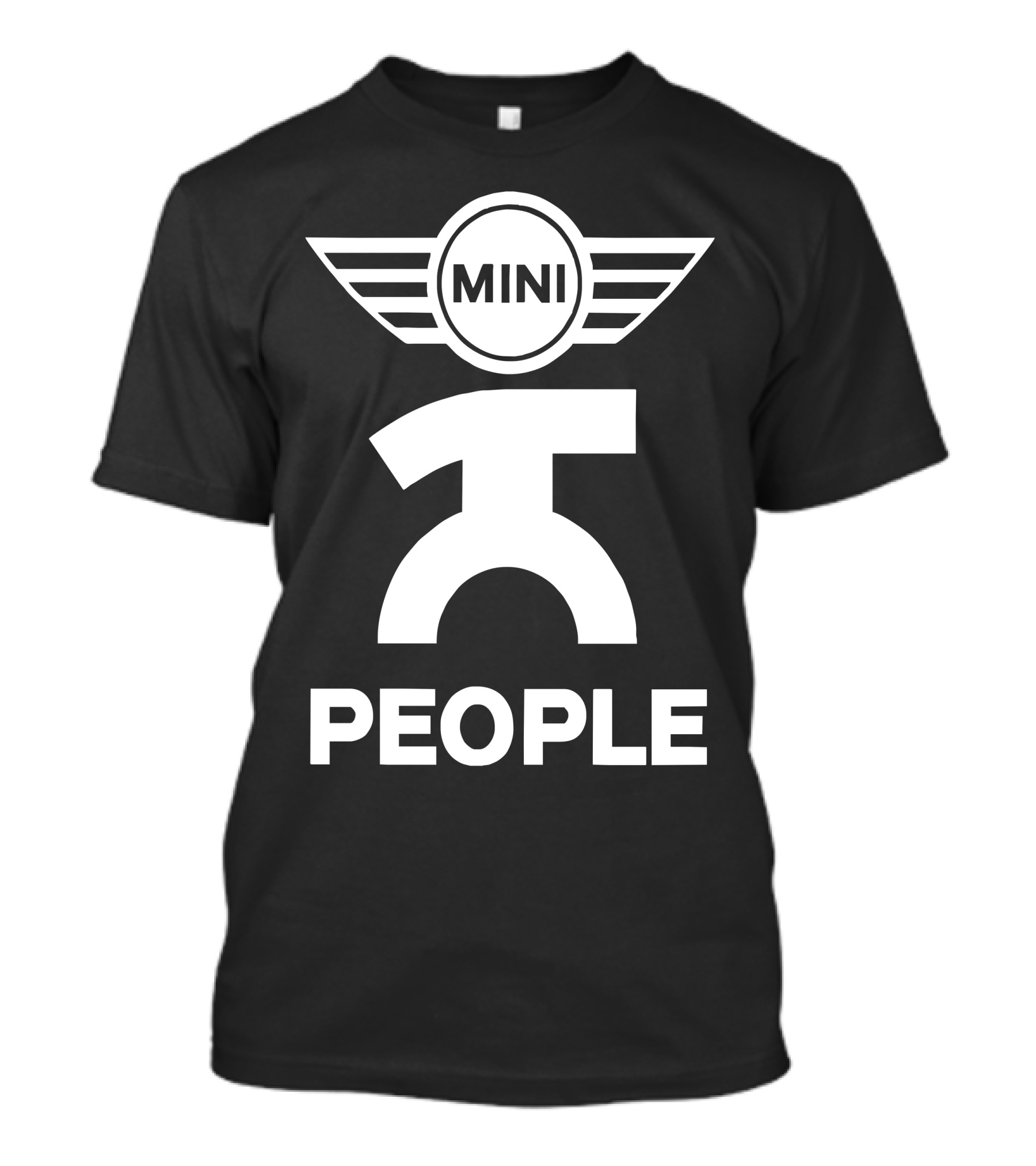 MINI Cooper Logo With Stylized Figure And People Text T-Shirt