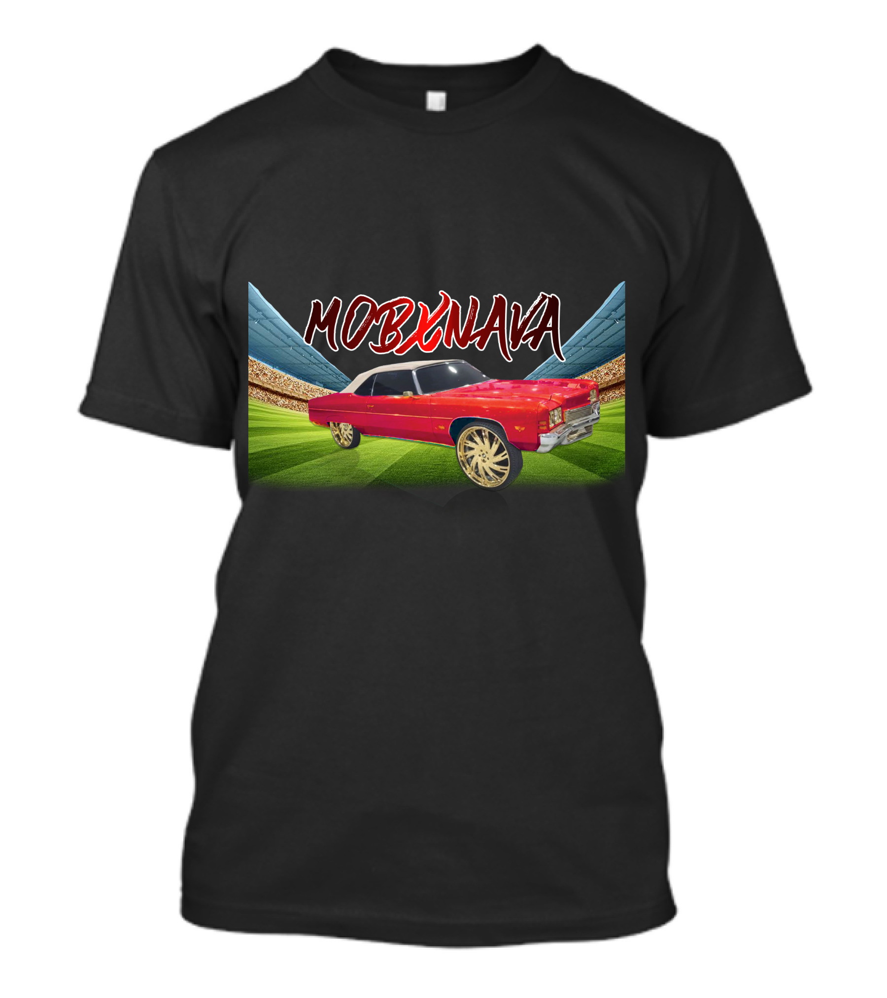 MOBXNAVA Classic Red Car On Field T-Shirt